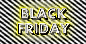 Neon Black Friday on strips photo