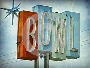 Neon bowl sign