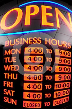 Neon Business Sign