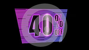 Neon card 40 percent discount loop