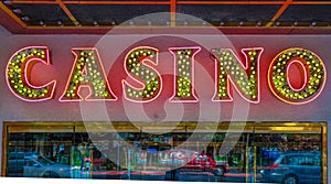 Neon casino sign