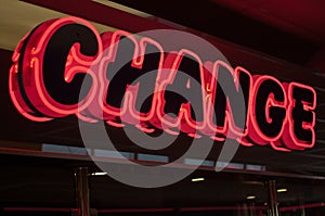 Neon Change sign