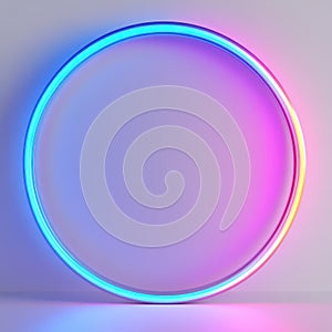 Neon Circle Light Abstract Background Design, background