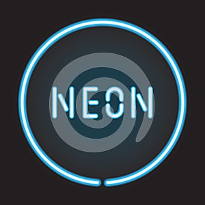 Neon circle with neon sign