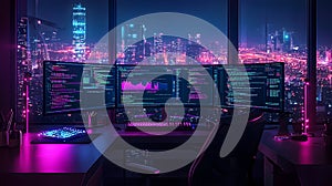 Neon City Coder's Workstation