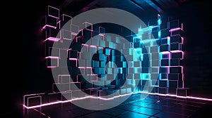 Neon cityscape marvel