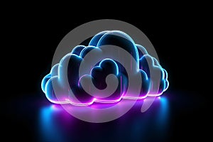 Neon Cloud: The Epitome of Elegance in Cloud Computing - High Detail Unreal Engine Hyper Realism photo