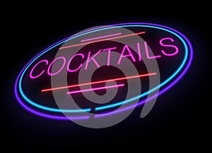 Neon cocktails sign.