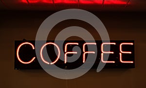 Neon coffee sign