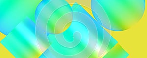 Neon color abstract geometric shapes background design. Vector Illustration For Wallpaper, Banner, Background, Card