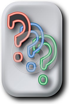 Neon Color Question Marks