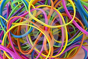 Neon Colored elastic rubber bands