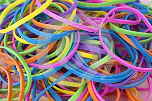 Neon Colored elastic rubber bands
