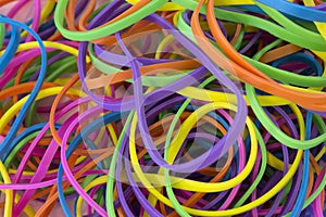 Neon Colored elastic rubber bands