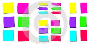 Neon Colored Sticky Notes Fluorescent Colors Papers Memos