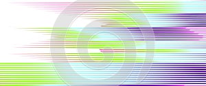 Neon colors linear textured banner with gradient striped.