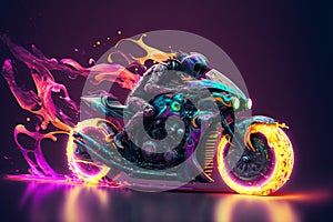 Barva motocykl na ilustrace 