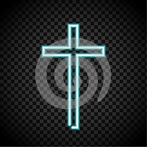 Neon cross, glowing cross, religion, Christianity, Jesus crosses