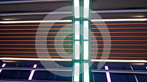Neon cyberspace hexagonal tunnel 3d footage