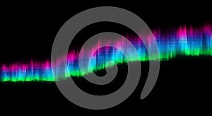 Neon Digital Soundwave Equalizer