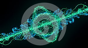 Neon digital synapse transmitting bio data stream