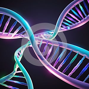 Neon DNA Structure. Long structure