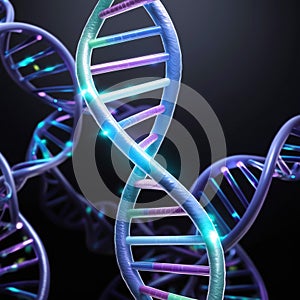 Neon DNA Structure. Long structure