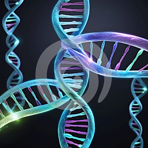 Neon DNA Structure. Long structure