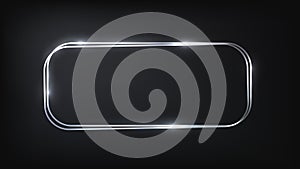 Neon double rounded rectangular frame