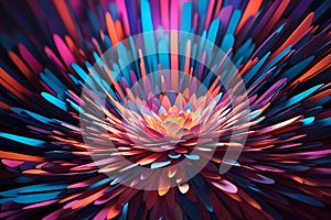 Neon Dreams: Mesmerizing Kaleidoscope of Ethereal Light Explosions