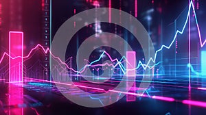 Neon Dynamics: Abstract Graphs and Charts