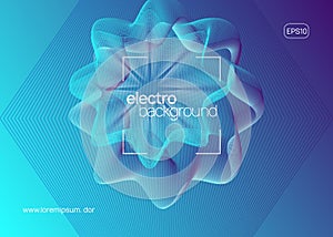 Neon electronic event. Electro dance dj. Trance sound. Club fest