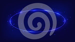 Neon frame with shining effects and sparkles