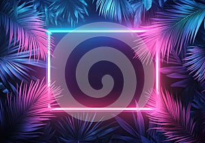 Neon Tropical Frame