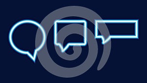 Neon Frames Glow on Dark Background Vector.