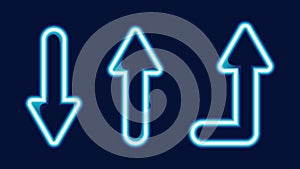 Neon Frames Glow on Dark Background Vector.