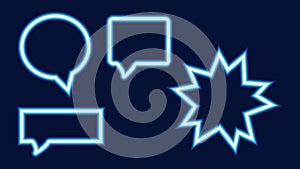 Neon Frames Glow on Dark Background Vector.