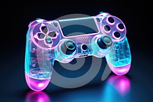 Neon game controller or joystick for game console