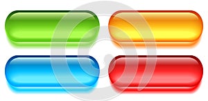 Neon gel web buttons, vector design