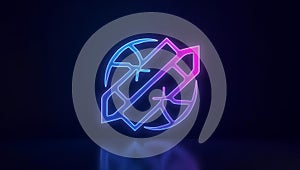 Neon geometric logo