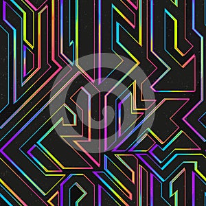 Neon geometric pattern