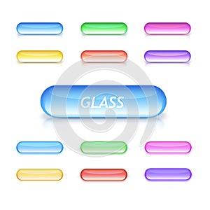 Neon glass buttons