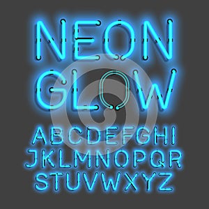 Neon Glow alphabet