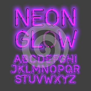 Neon Glow alphabet