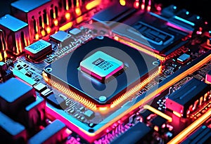 Neon Glow of CPU