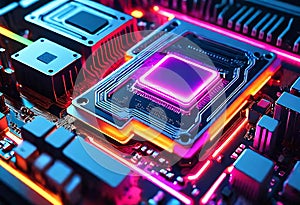 Neon Glow of CPU