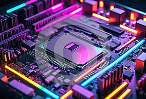Neon Glow of CPU