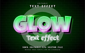 Neon glow text effect with gradient
