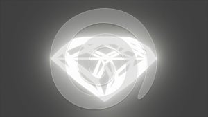 Neon glowing diamond