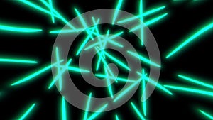 Neon glowing lines abstract futuristic background. Geometric neon glow, colorful laser rays.